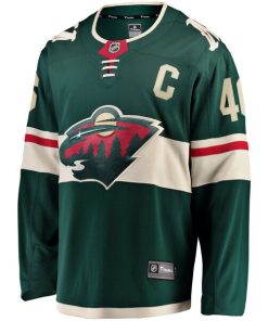 Alternative view of Jared Spurgeon Minnesota Wild Home Breakaway Player Jersey - Green
