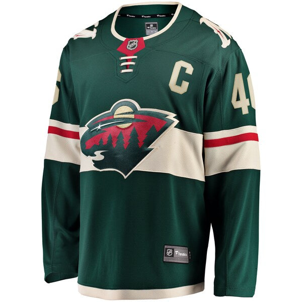 Jared Spurgeon Minnesota Wild Home Breakaway Player Jersey - Green - Image 2