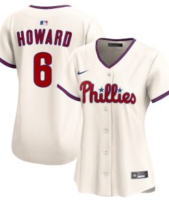 Ryan Howard Philadelphia Phillies Nike Women's Alternate 2 Limited Jersey?¨C Cream/Light Blue/White