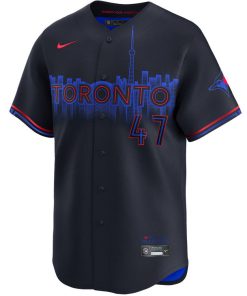Alternative view of Addison Barger Toronto Blue Jays Nike Home Limited Player Jersey - City Connect- Blue