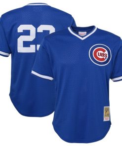 Ryne Sandberg Chicago Cubs Youth Cooperstown Collection?Mesh Batting Practice Jersey - Royal