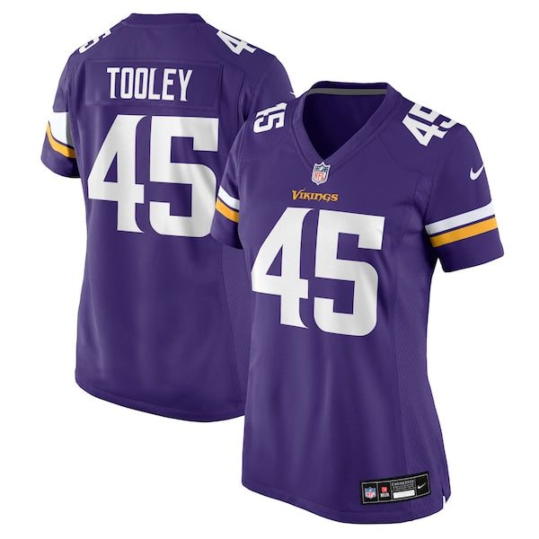 Max Tooley Minnesota Vikings Nike Women's Team Game Jersey - Purple