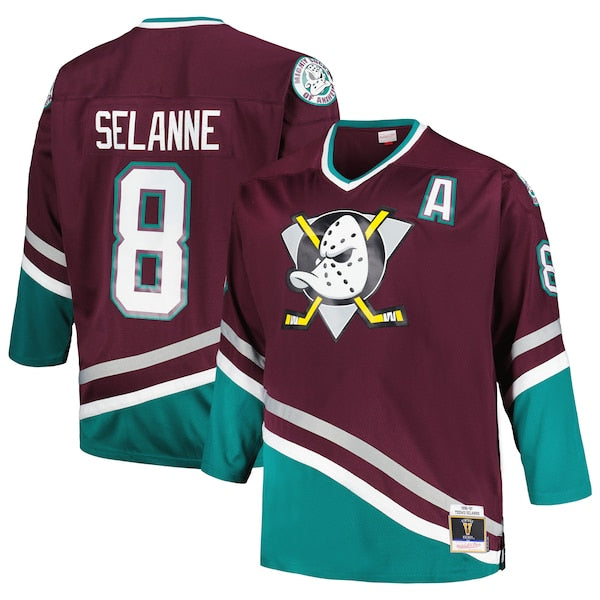 Teemu Selanne Anaheim Ducks Big & Tall Blue Line Player Jersey - Purple