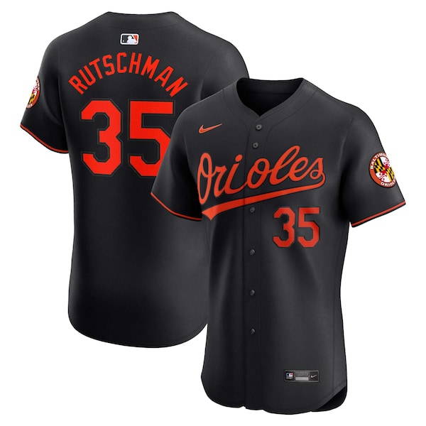 Adley Rutschman Baltimore Orioles Nike Alternate Elite Player Jersey - Black - Image 2