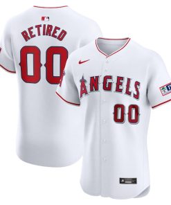 Los Angeles Angels Nike Home Elite Pick-A-Player Retired Roster Patch Jersey - White