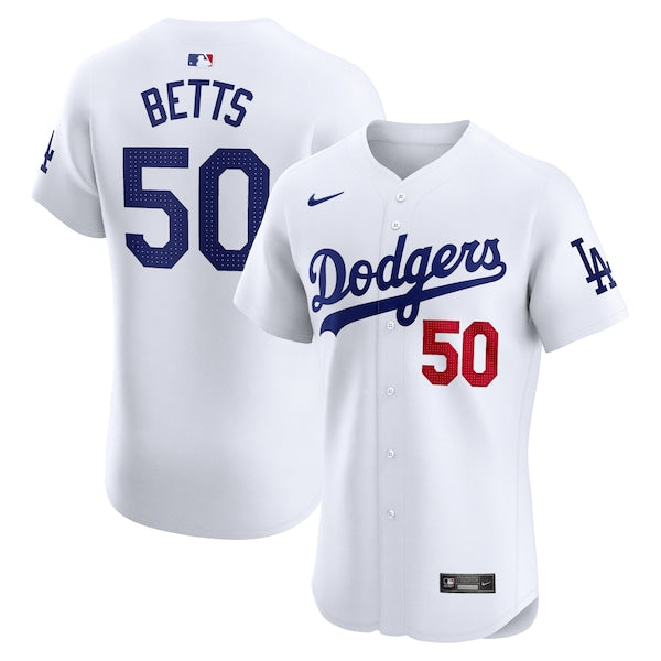 Mookie Betts Los Angeles Dodgers Nike Home Elite Player Jersey - White