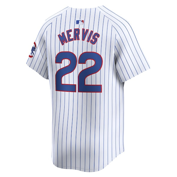 Matt Mervis Chicago Cubs Nike Home Limited Player Jersey - White - Image 3