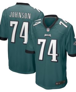 Fred Johnson Philadelphia Eagles Nike Team Game Jersey - Midnight Green