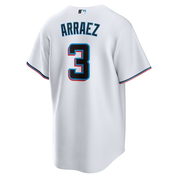 Luis Arraez Miami Marlins Nike Home Replica Player Jersey - White - Image 3