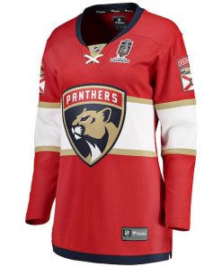 Alternative view of Florida Panthers  Women's 2025 Stanley Cup Champions Breakaway Jersey - Red