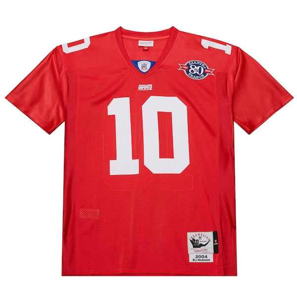 Eli Manning New York Giants 2004 Authentic Throwback Retired Player Jersey - Red - Image 2