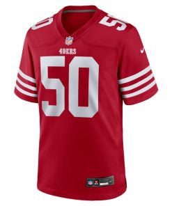 Alternative view of Khalil Davis San Francisco 49ers Nike Team Game Jersey -  Scarlet