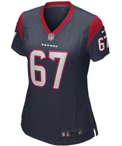 Alternative view of Charlie Heck Houston Texans Nike Women's Game Jersey - Navy