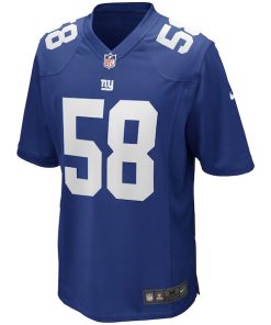 Alternative view of Carl Banks New York Giants Nike Game Retired Player Jersey - Royal