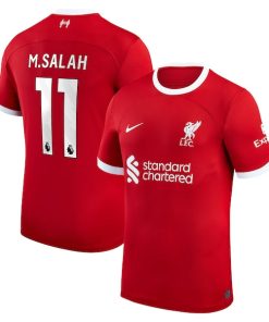 Mohamed Salah Liverpool Nike 2023/24 Home Replica Player Jersey - Red/White