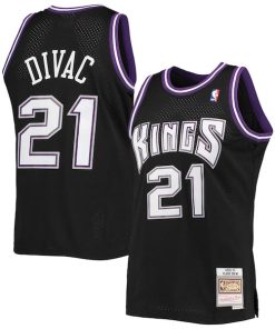 Vlade Divac Sacramento Kings 2000/01 Hardwood Classics Swingman Jersey - Black