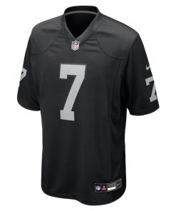 Alternative view of Geno Smith Las Vegas Raiders Nike Youth Game Player Jersey - Black