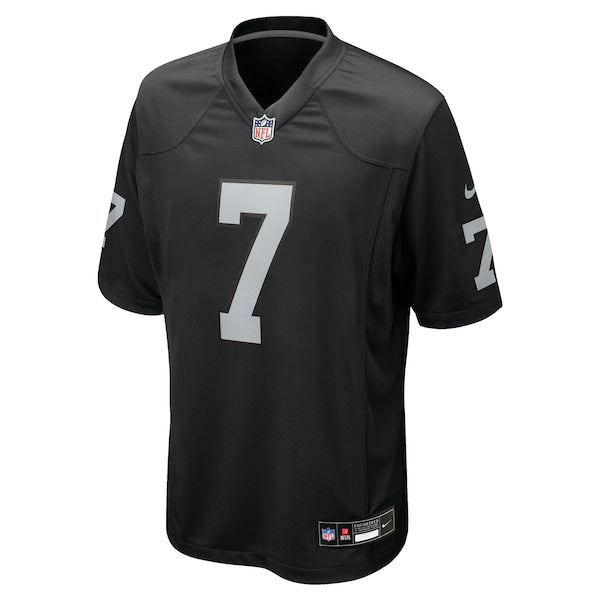 Geno Smith Las Vegas Raiders Nike Youth Game Player Jersey - Black - Image 2
