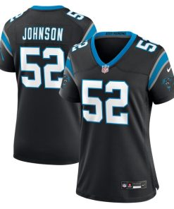 DJ Johnson Carolina Panthers Nike Women's  Game Jersey -  Black