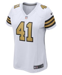 Alternative view of Alvin Kamara New Orleans Saints Nike Women's Alternate Game Jersey -  White