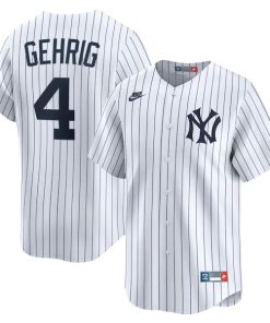 Lou Gehrig New York Yankees Nike Throwback Cooperstown Collection Limited Jersey - White