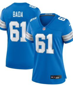 Alternative view of David Bada Detroit Lions Nike Women's Team Game Jersey -  Blue