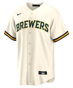 Alternative view of Sal Frelick Milwaukee Brewers Nike Home Replica Player Jersey - Cream