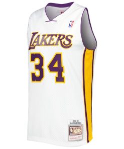 Alternative view of Shaquille O'Neal Los Angeles Lakers  2001/02 Hardwood Classics Swingman Jersey - White