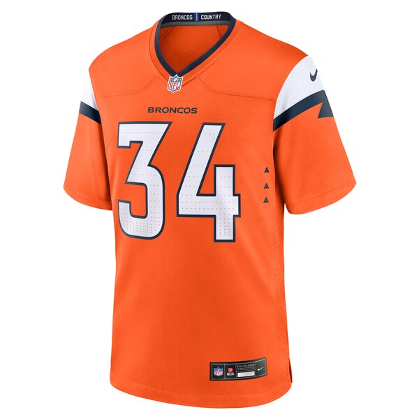 JL Skinner Denver Broncos Nike Team Game Jersey - Orange - Image 2
