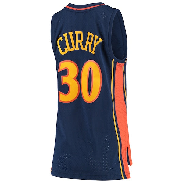 Stephen Curry Golden State Warriors Women's 2009-10 Hardwood Classics Swingman Jersey - Navy - Image 3