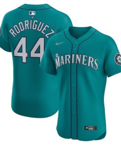 Alternative view of Men's Seattle Mariners Julio Rodr¨ªguez Nike Alternate Elite Jersey - Teal/White/Cream