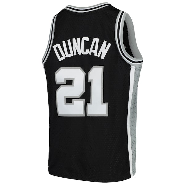 Tim Duncan San Antonio Spurs Youth Swingman Throwback Jersey - Black - Image 3