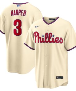 Bryce Harper Philadelphia Phillies Nike Alternate Replica Jersey - Cream