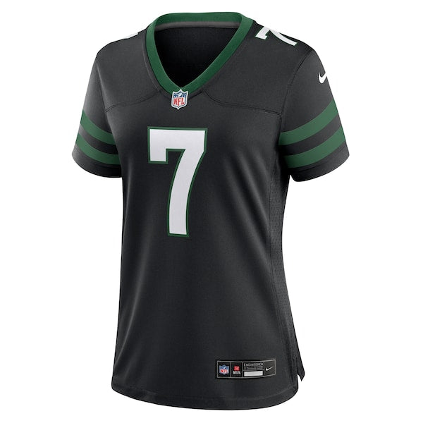 Justin Fields New York Jets Nike Women's Alternate Game Jersey - Black - Image 2