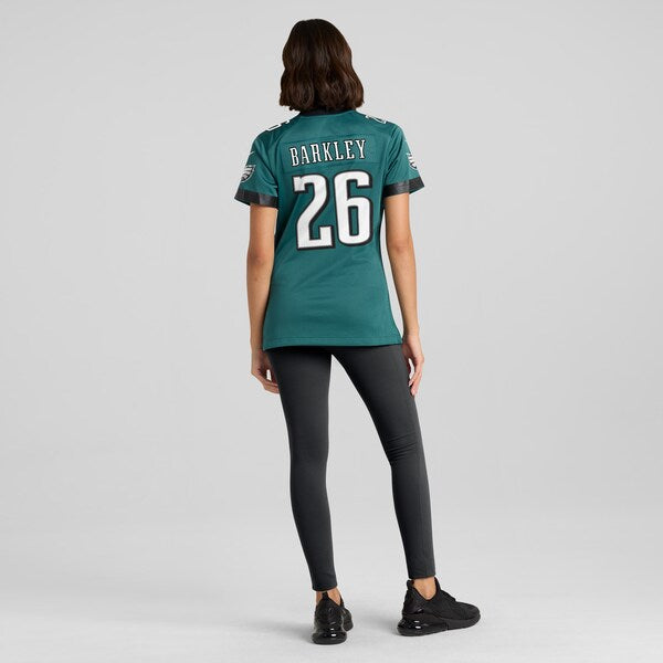 Saquon Barkley Philadelphia Eagles Nike Women's Super Bowl LIX Game Player Jersey - Midnight Green - Image 5
