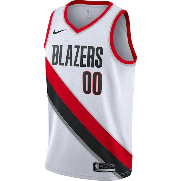 Portland Trail Blazers Nike 2020/21 Swingman Custom Jersey - Association Edition - White - Image 2