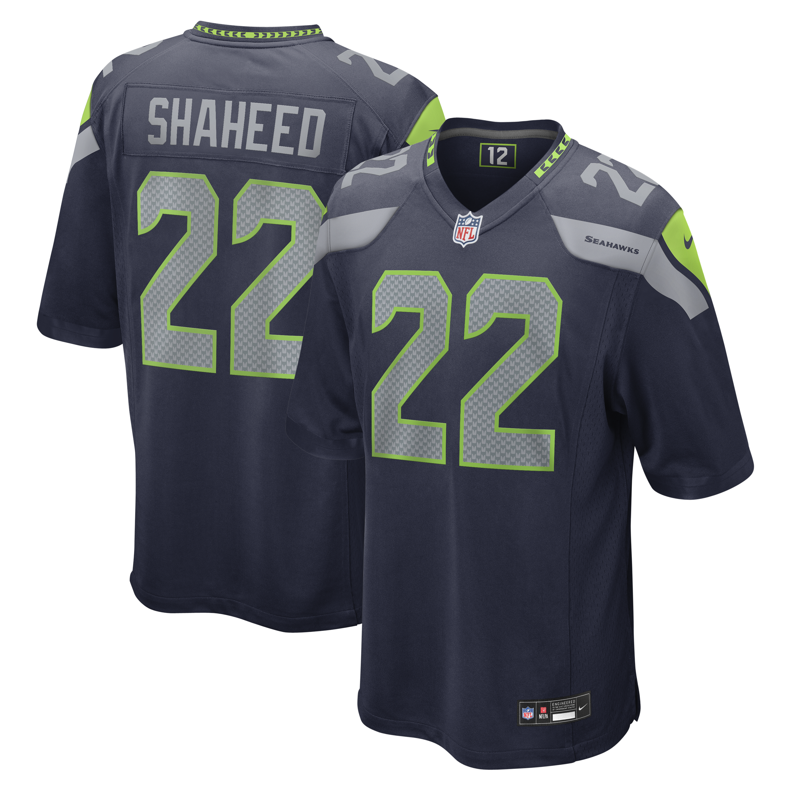 Rashid Shaheed Seattle Seahawks Nike Alternate Game Jersey - Royal/College Navy/White - Image 7