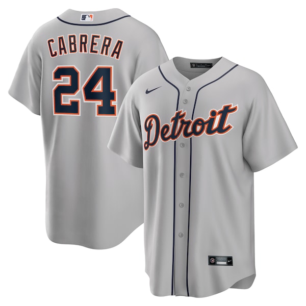 Miguel Cabrera Detroit Tigers Nike Road Replica Player Name Jersey - Gray/White - Image 3