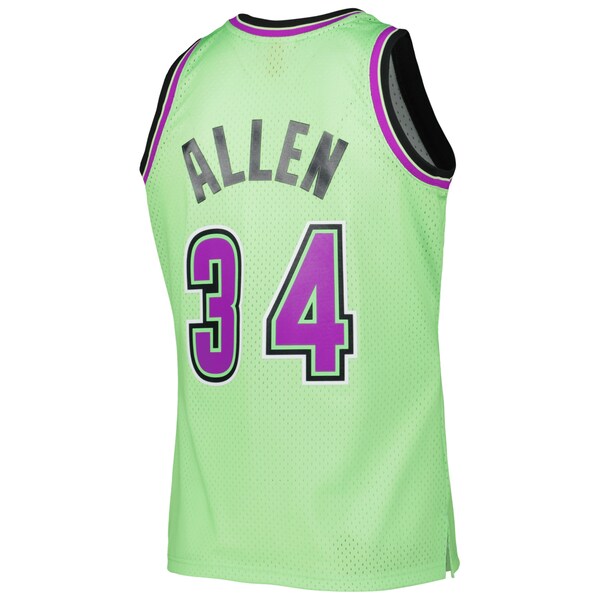 Ray Allen Milwaukee Bucks 1996-97 Hardwood Classics Reload 3.0 Swingman Jersey - Green - Image 3
