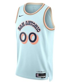 Alternative view of San Antonio Spurs Nike Unisex 2024/25 Custom Swingman Jersey - City Edition - Light Blue