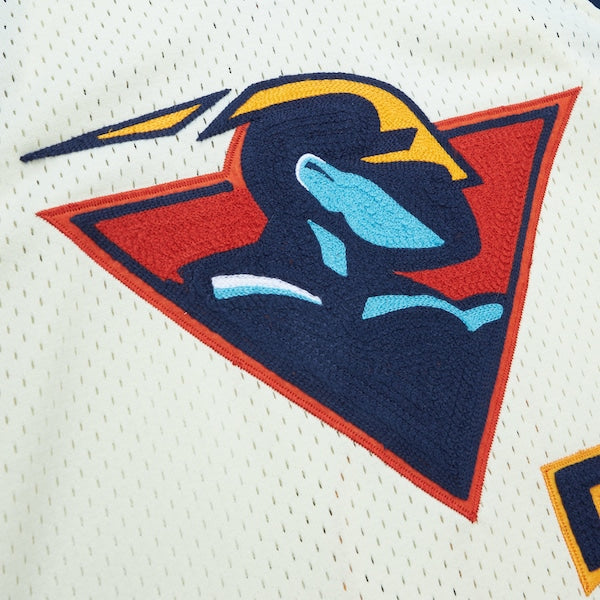 Baron Davis Golden State Warriors Chainstitch Swingman Jersey - Cream - Image 3