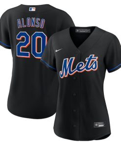 Pete Alonso New York Mets Nike Women's 2022 Alternate Replica Player Jersey - Black