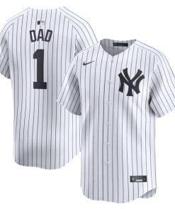 New York Yankees Nike #1 Dad Home Limited Jersey - White
