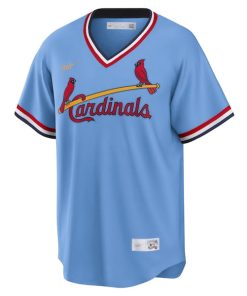 Alternative view of Ozzie Smith St. Louis Cardinals Nike Road Cooperstown Collection Player Jersey - Light Blue