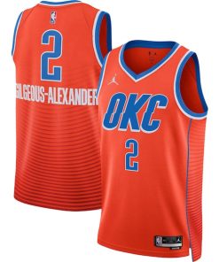 Shai Gilgeous-Alexander Oklahoma City Thunder Jordan Brand Youth Unisex Swingman Jersey - Statement Edition - Orange