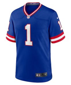 Alternative view of Malik Nabers New York Giants Nike 2nd Alternate 2024 NFL Draft Game Jersey - Royal