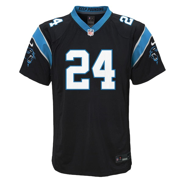 Jonathon Brooks Carolina Panthers Nike Youth Team Game Jersey - Black/Blue - Image 3