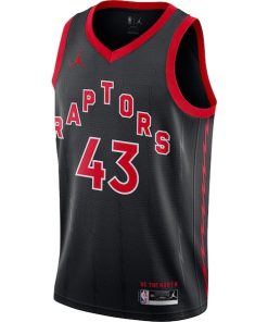 Alternative view of Pascal Siakam Toronto Raptors Jordan Brand 2020/21 Swingman Jersey - Statement Edition - Black