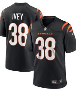 DJ Ivey Cincinnati Bengals Nike Team Game Jersey -  Black