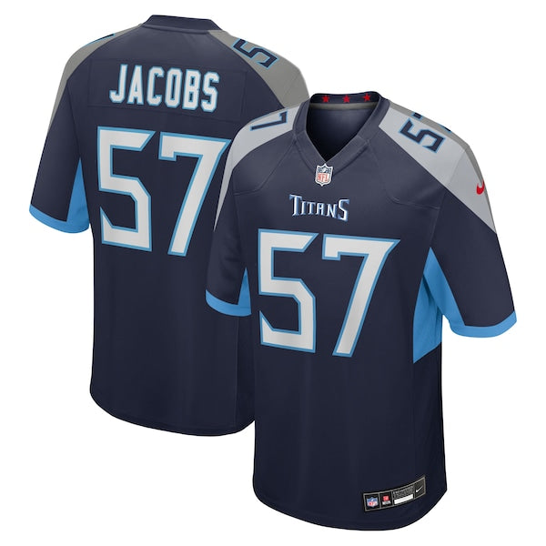 Curtis Jacobs Tennessee Titans Nike Team Game Jersey - Navy